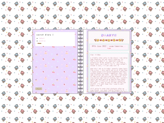 diary screenshot