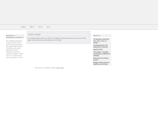 Dreamware Collective/homepage screenshot