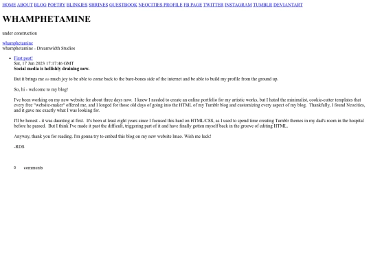 blog screenshot