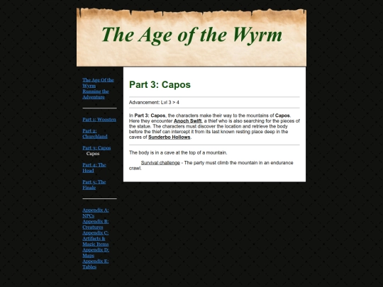 The Age of the Wyrm/Capos screenshot