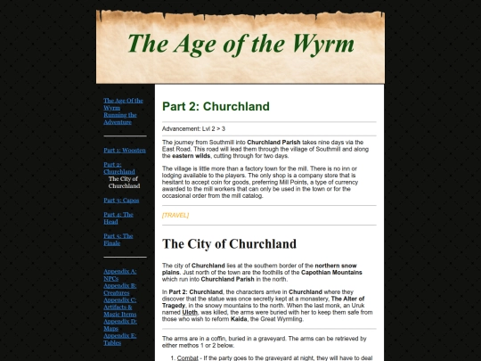 The Age of the Wyrm/Churchland screenshot