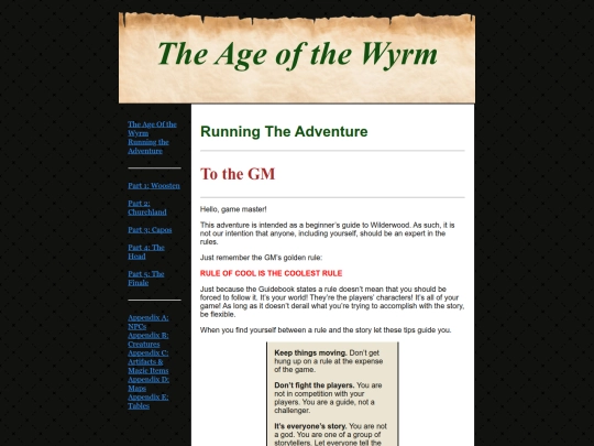 The Age of the Wyrm/RunningTheAdventure screenshot