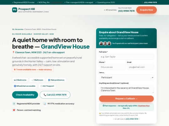 grandview-house-clarence-town screenshot