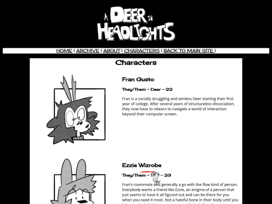 Rarebit/characters screenshot