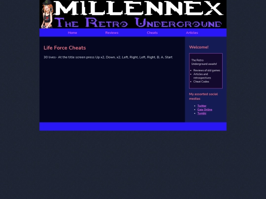cheats/NESCheats/LifeForce screenshot