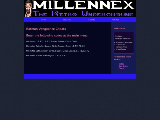 cheats/PS2cheats/BatmanVengenceCheats screenshot