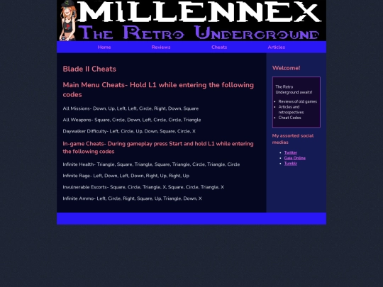 cheats/PS2cheats/BladeIICheats screenshot