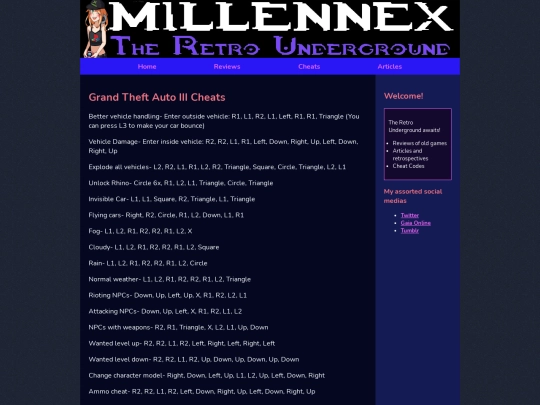cheats/PS2cheats/GTA3cheats screenshot