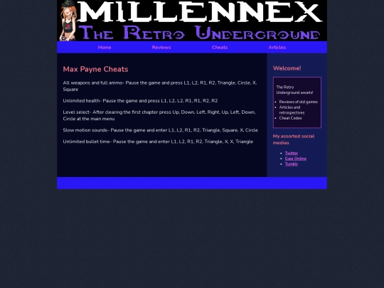 cheats/PS2cheats/MaxPayneCheats screenshot