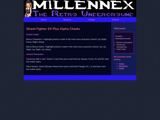 cheats/PSXCheats/StreetFighterEXPlusA screenshot