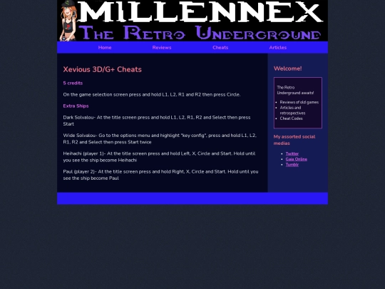 cheats/PSXCheats/Xevious3DG screenshot