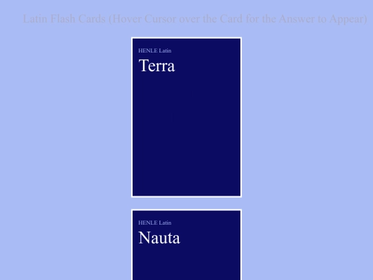 Latin-Flashcards/FLASHCARDS screenshot