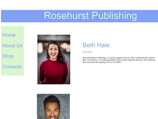 staff-page screenshot