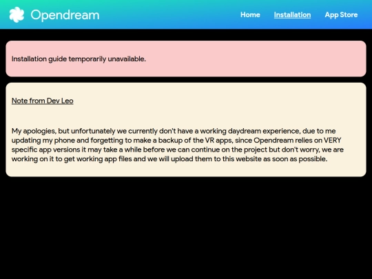 opendream/install screenshot