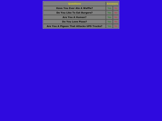 html/questionsNanswers screenshot