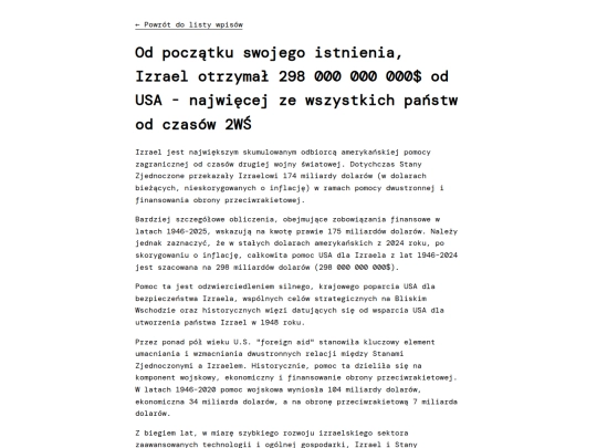 _posts/19-11-2025-300-miliardow-na-izrael-od-poczatku-istnienia-od-USA screenshot