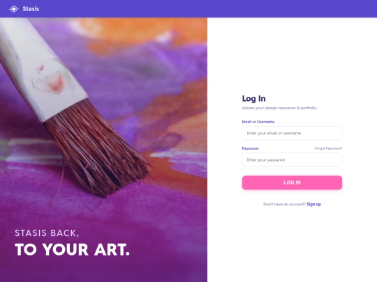 LoginPage screenshot