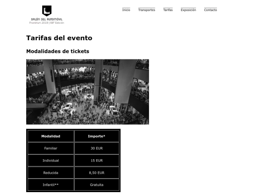 tarifas screenshot