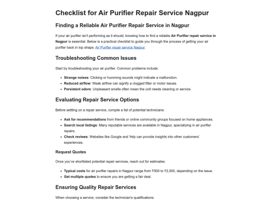 checklist-for-air-purifier-repair-service-nagpur-202608260307 screenshot