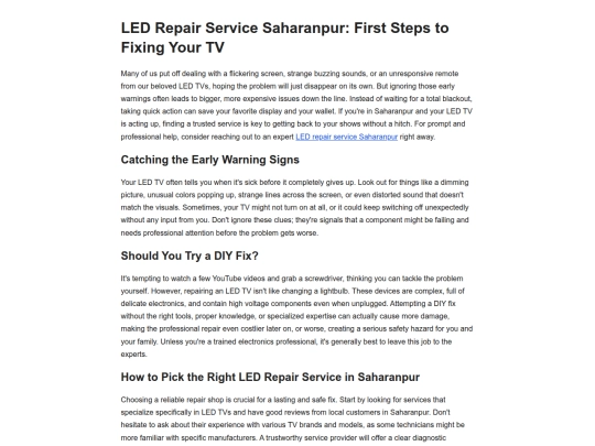 led-repair-service-saharanpur-first-steps-to-fixin-202608270622 screenshot