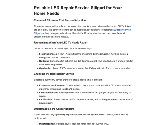 reliable-led-repair-service-siliguri-for-your-home-202609201317 screenshot