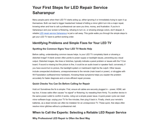 your-first-steps-for-led-repair-service-saharanpur-202609281154 screenshot