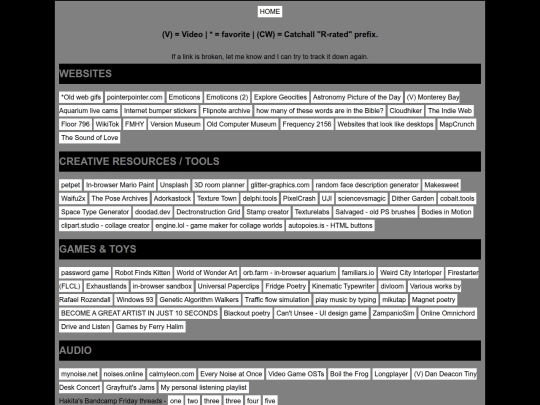 links screenshot