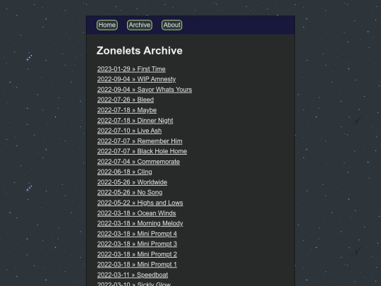 fics/archive screenshot