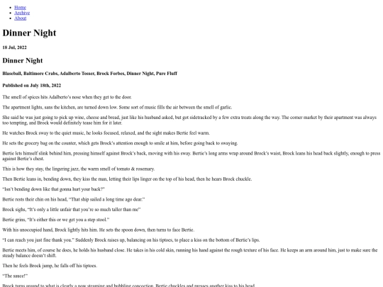 fics/posts/2022-07-18-Dinner-Night screenshot