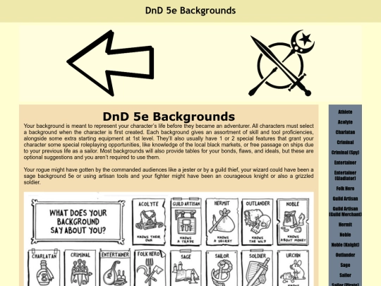 Backgrounds_Page screenshot