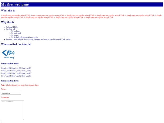 myfirstpage screenshot
