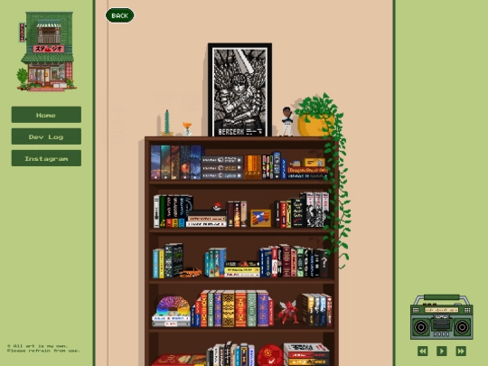 cafe-bookshelf screenshot