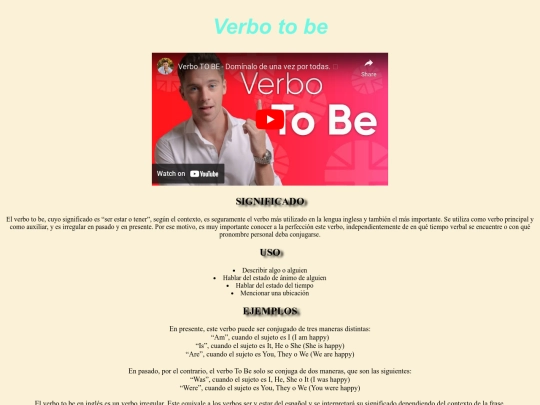 Verb to Be screenshot