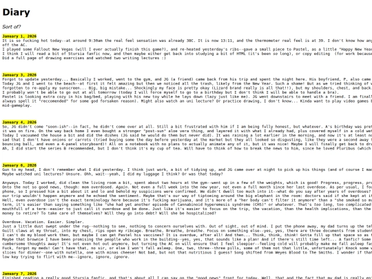 diary screenshot