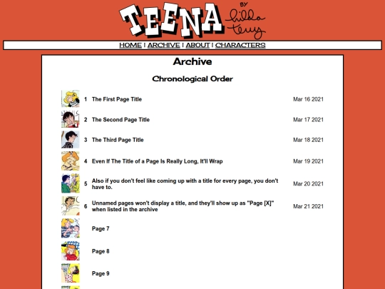rarebitcomic/archive screenshot