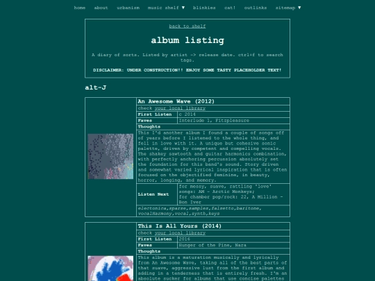 albumList screenshot