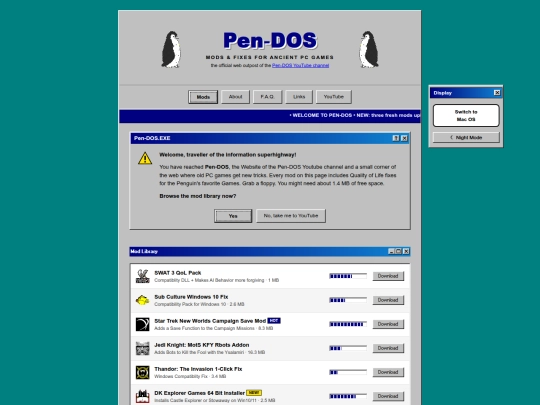 website-win95 screenshot