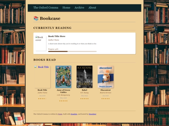 bookcase/books screenshot