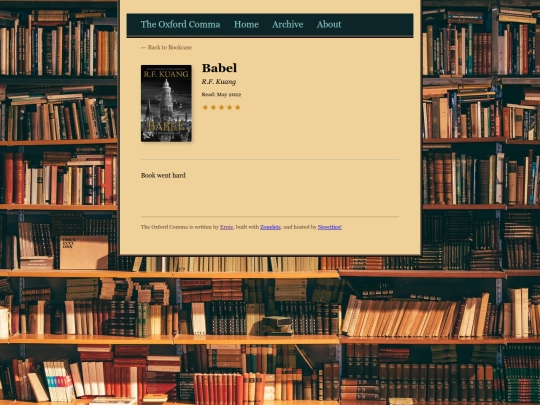 bookcase/my-babel screenshot