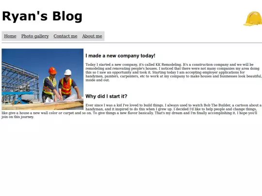blog screenshot