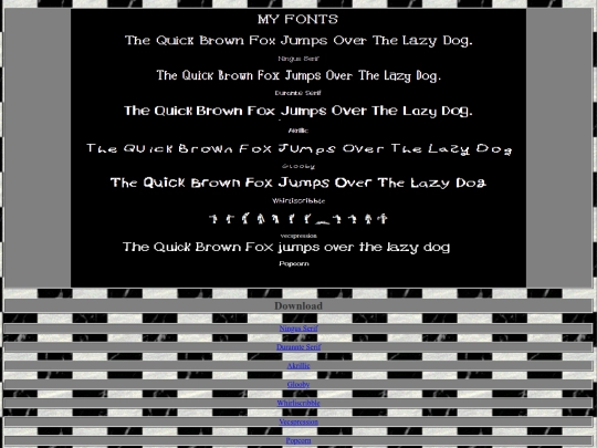 fonts screenshot