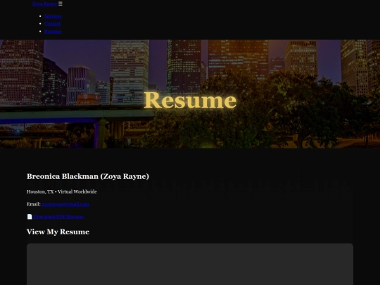 resume screenshot