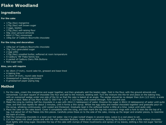 Pages/Capture/Cadbury2003/Recipes/Christmas/FlakeWoodland screenshot