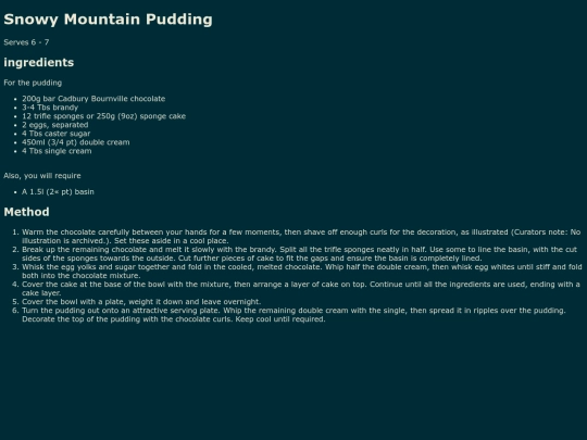 Pages/Capture/Cadbury2003/Recipes/Christmas/SnowyMountainPudding screenshot