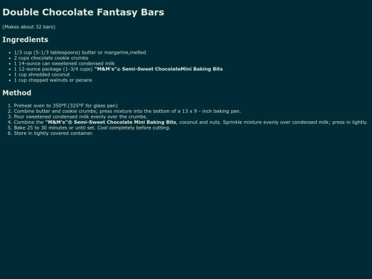 Pages/Food/Candy/M-MS/DoubleChocolateFantasyBars screenshot