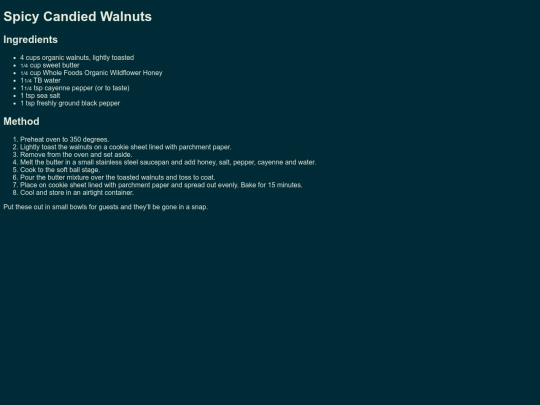 Pages/Food/Stores/Wholefoods/Appetizers/SpicyCandiedWalnuts screenshot