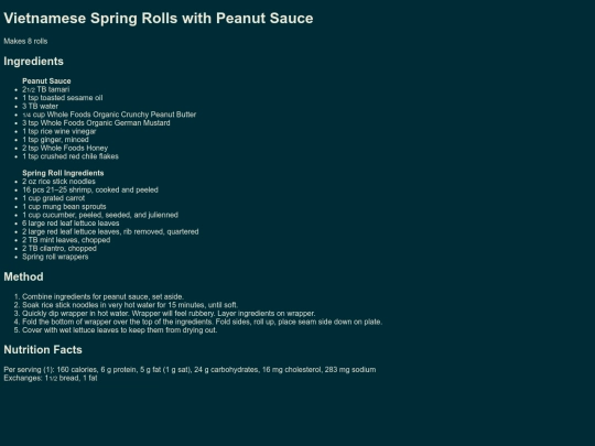 Pages/Food/Stores/Wholefoods/Appetizers/VietnameseSpringRollsPeanutSauce screenshot