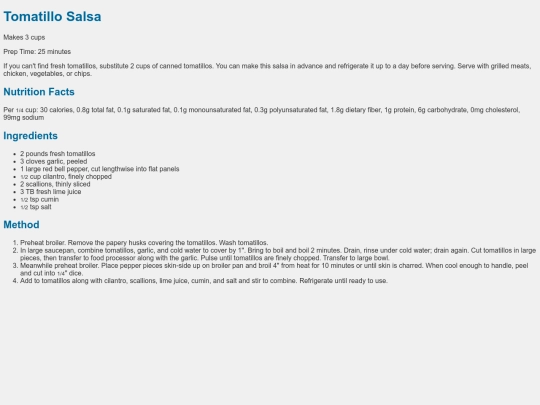 Pages/Pages_Old/Food/Stores/Wholefoods/Appetizers/TomatilloSalsa screenshot