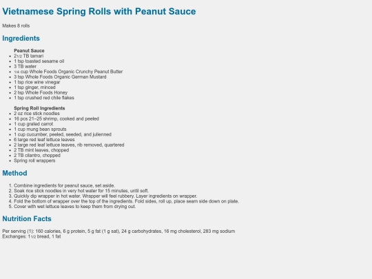 Pages/Pages_Old/Food/Stores/Wholefoods/Appetizers/VietnameseSpringRollsPeanutSauce screenshot
