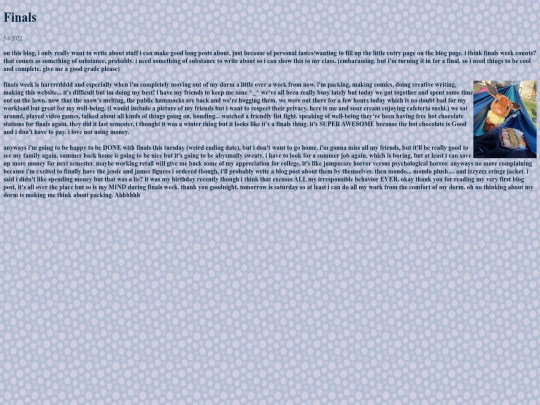 blogs/finals screenshot
